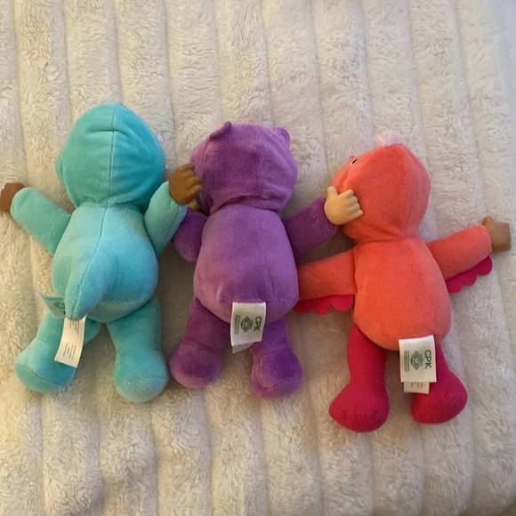 3 Cabbage Patch Kids Exotic Friends Collectible Cuties Trio shark hippo flamingo - Picture 5 of 10